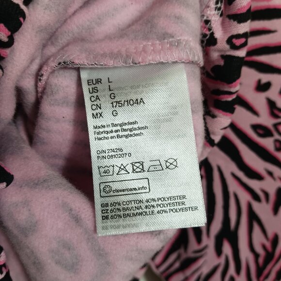 Divided by H&M, Large, Pink/Black Animal Print Sweatshirt with Adjustable Waist - Picture 12 of 13